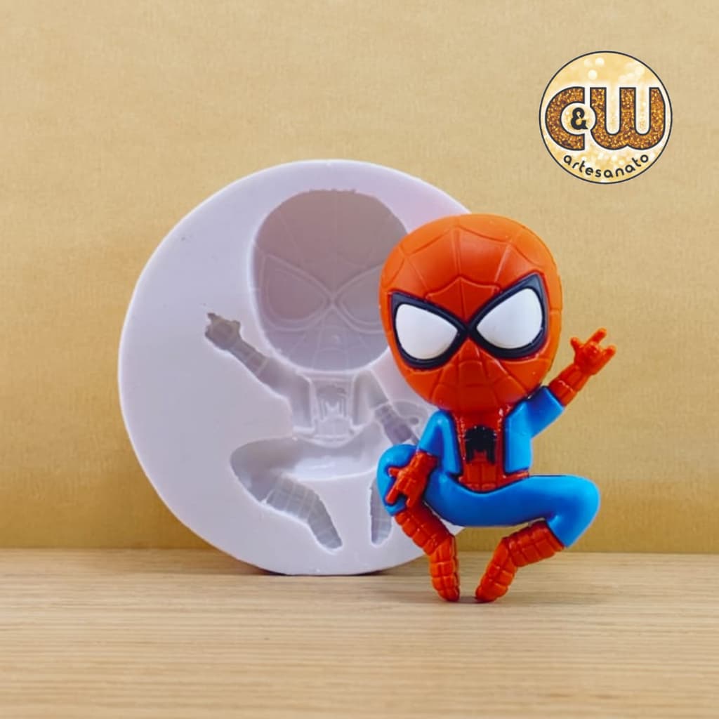 Molde de Silicone Homem Aranha Baby   - Decoração, Confeitaria e Artesanato