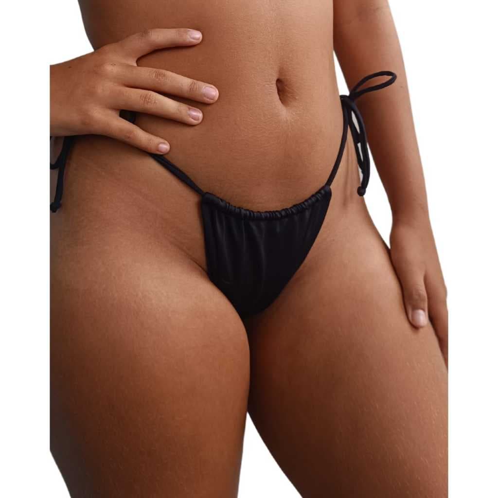 Calcinha TRIÂNGULO cortininha | amarração & fio duplo – Bronze Perfeito no Verão