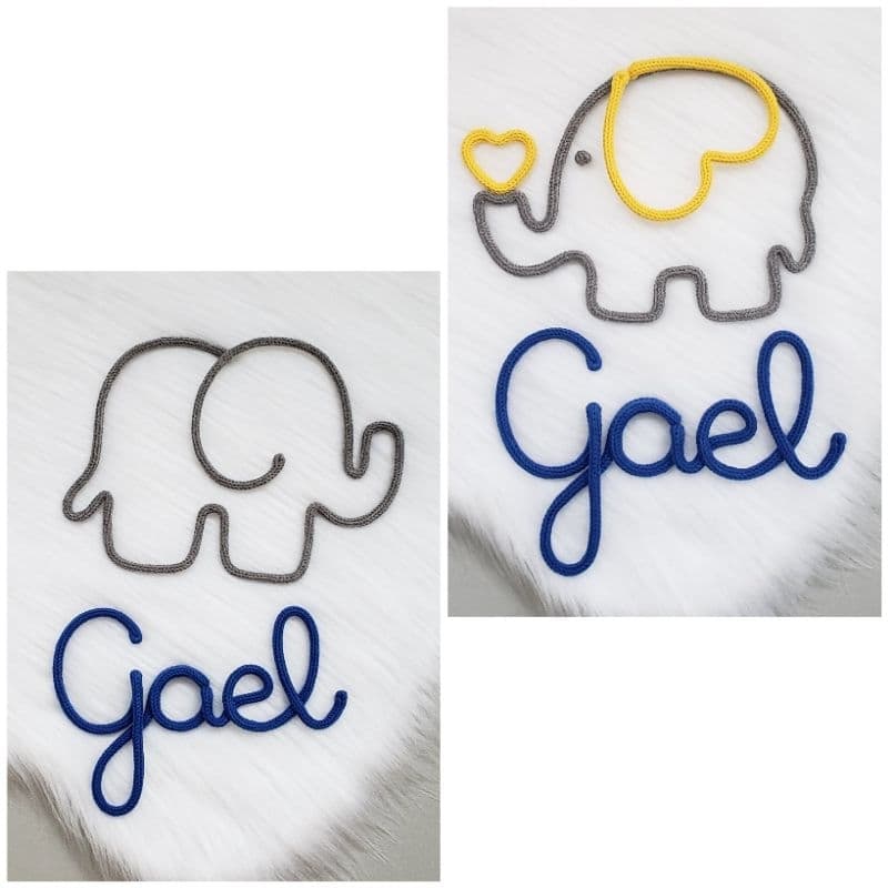 Nome pendurado no elefante em tricotin (leia a descrição do anúncio) / porta-maternidade