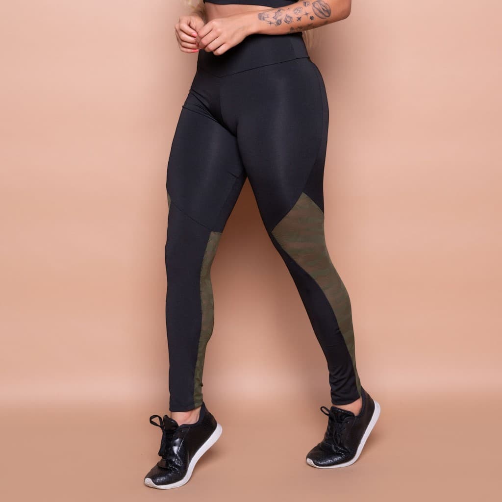 Calça Legging Fitness Feminina para Treinos Battalion Legging Academia Esportes Fd Moda