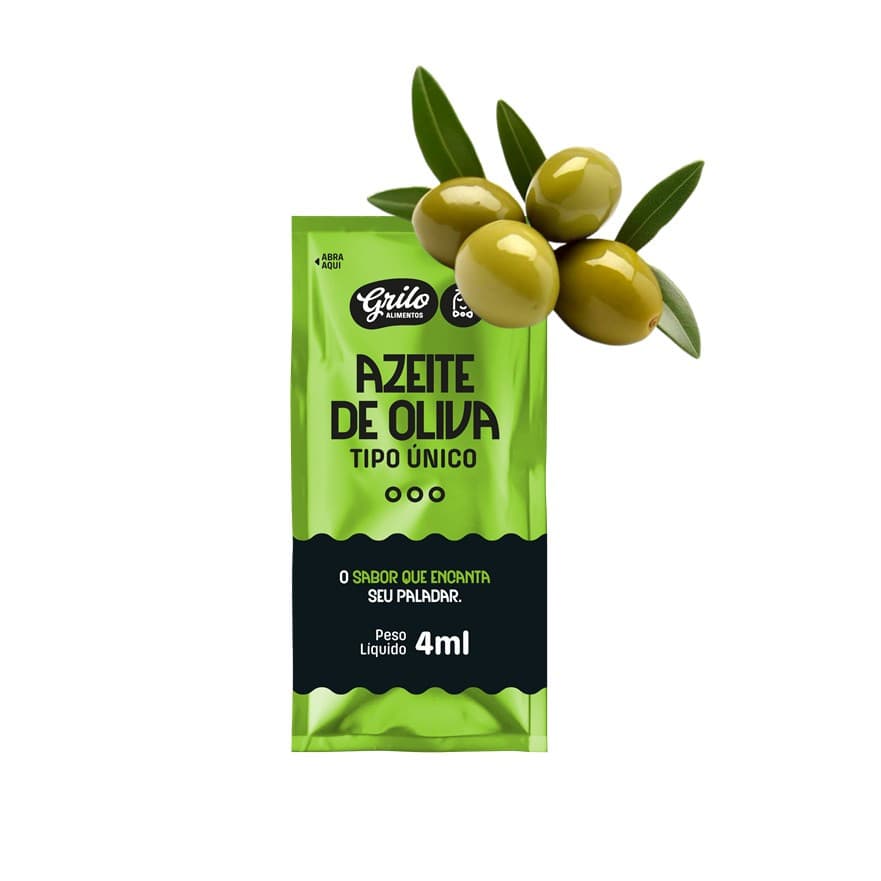Azeite Tipo Único Sachê 4ml - Grilo Alimentos Caixa 204 Unidades