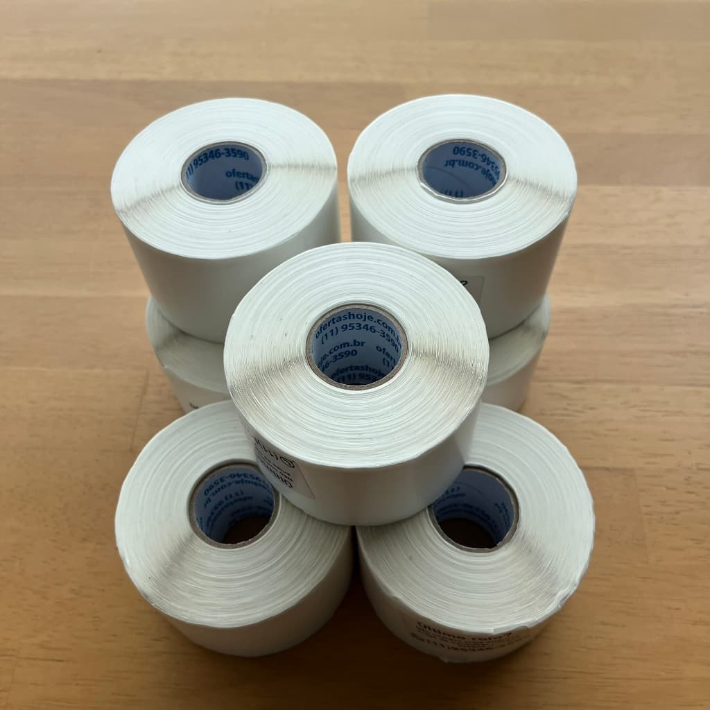 7000 Etiquetas Térmicas (7 rolos) Medida 40x25 com 1 Coluna para Impressoras Zebra - Argox – Elgin