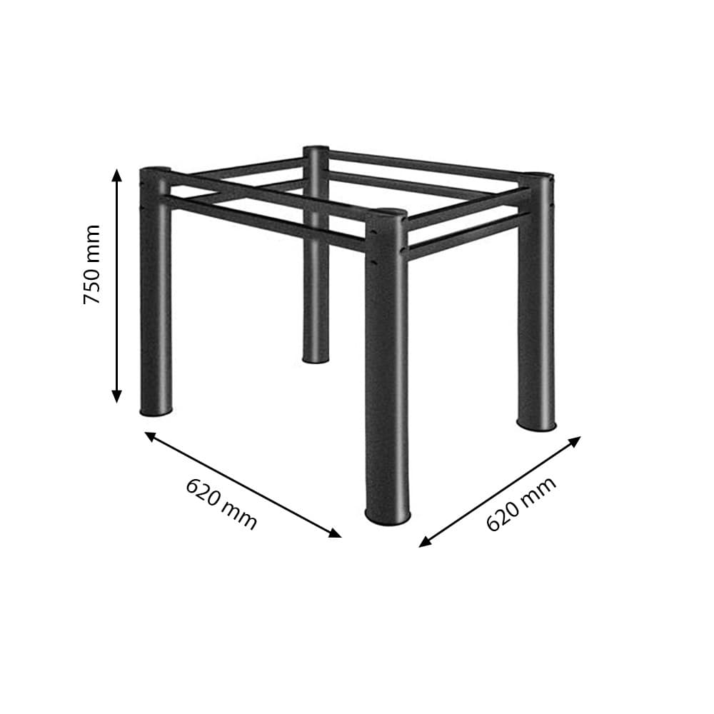 Base De Mesa Jantar para Tampos de Vidro Granito Madeira 0,75x0,75