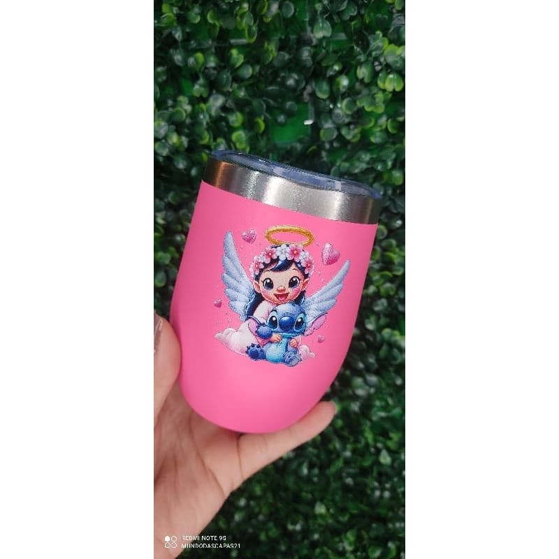 Copo Térmico De Personagens Cuia 350Ml  Lilo Stitch
