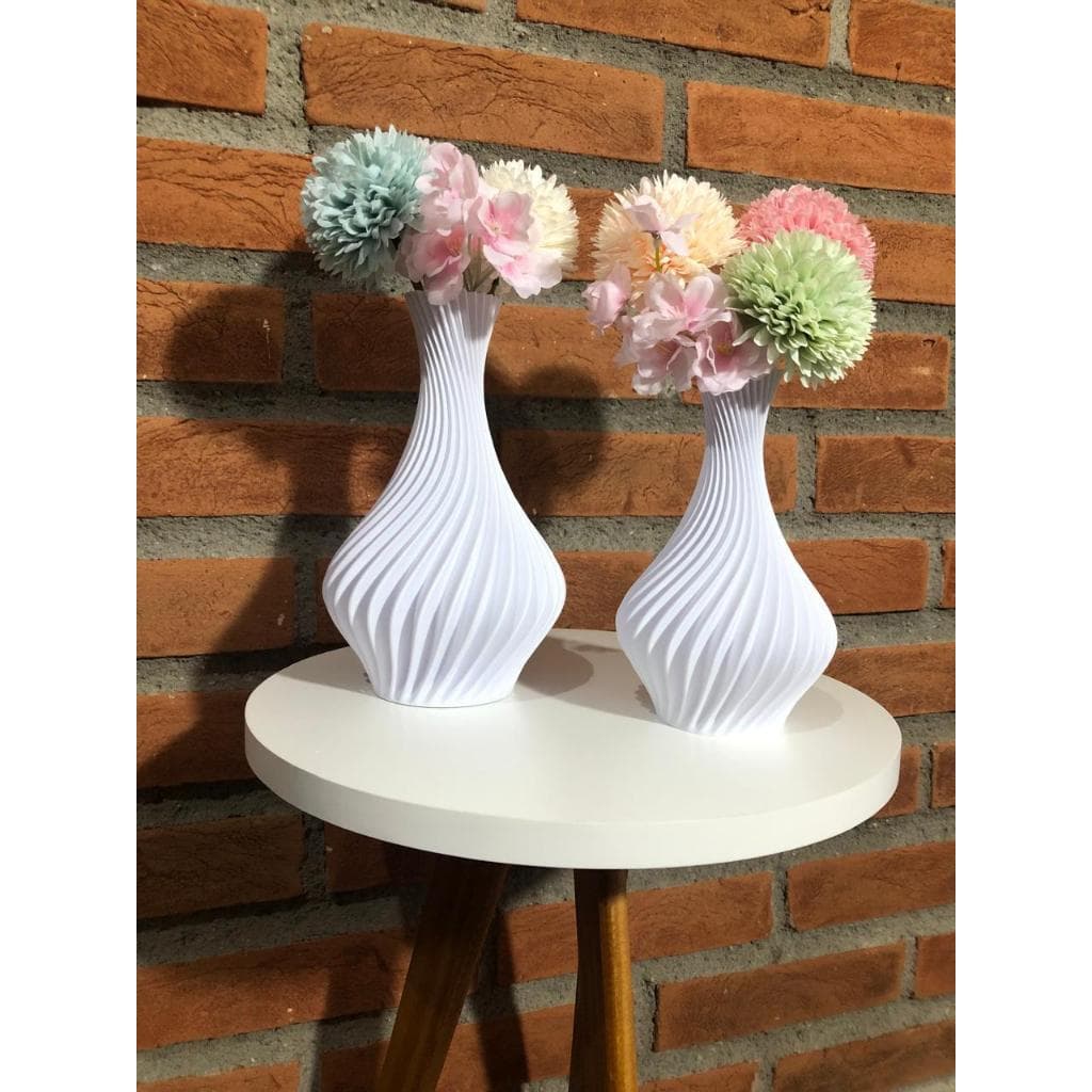 Vasos Decorativos  em Impressão 3D – Design Moderno Espiral para Casa ou Escritório