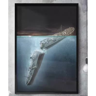 Quadro decorativo 1 peça tema Titanic afundando - Lindo em diversos tamanhos disponíveis pra sua res