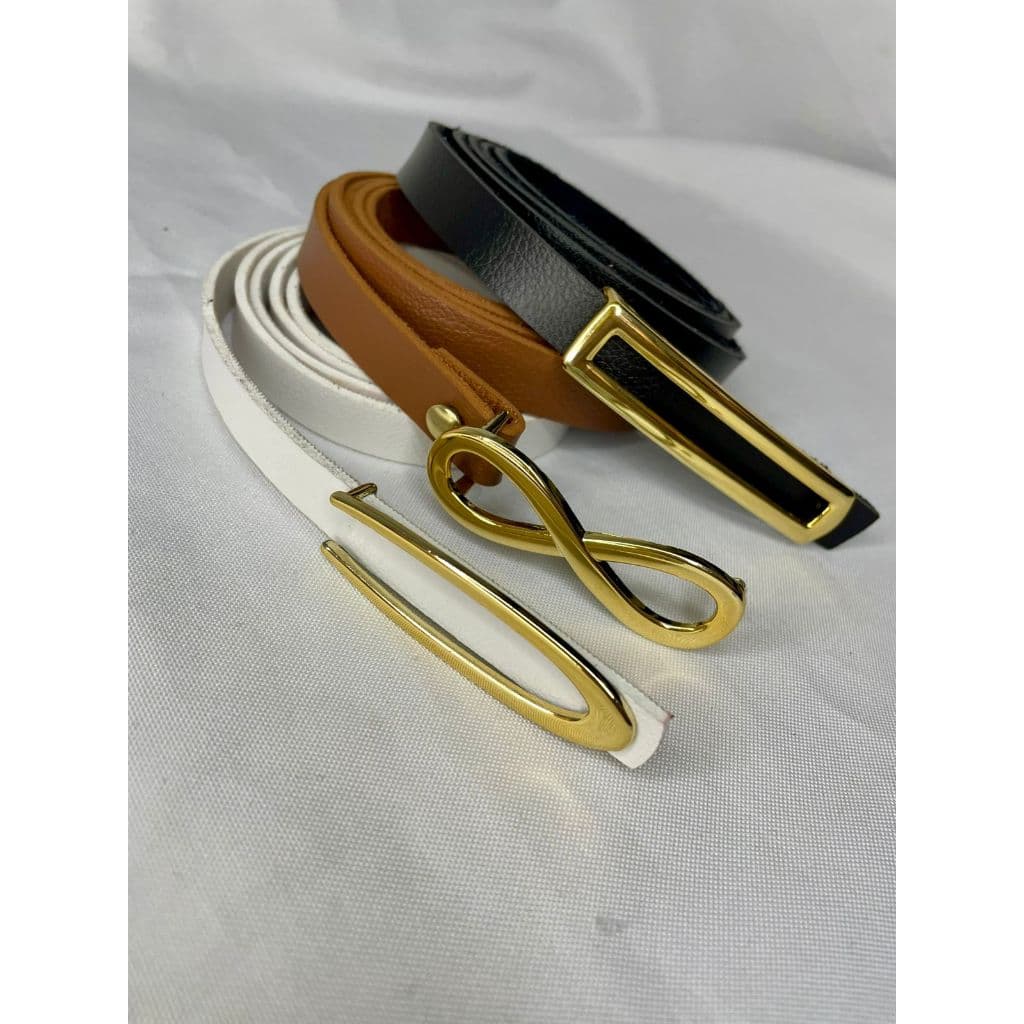 Kit de Cinto Mix Feminino Fivelas Variadas Minimalista
