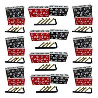 10 Pares Barramento Bloco De Aluminio 4x4 8 Vias Para Som