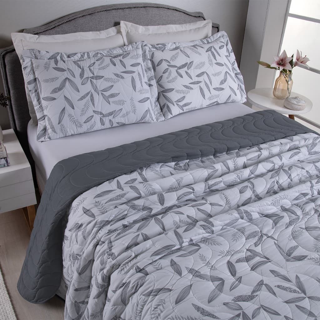 Kit Cobre Leito Casal Queen 3 Peças Matelassado Dupla Face 200 Fios