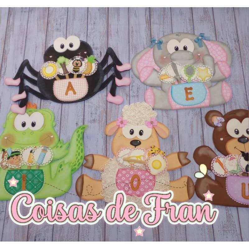 Fantoche das vogais, recurso pedagógico,  vogais, recurso lúdico, a e i o u, educação infantil