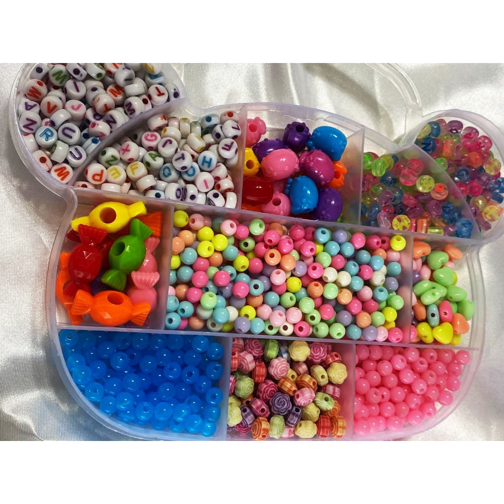 Maleta Infantil + Silicone Micangas de fazer Pulseiras Miçangas Colares