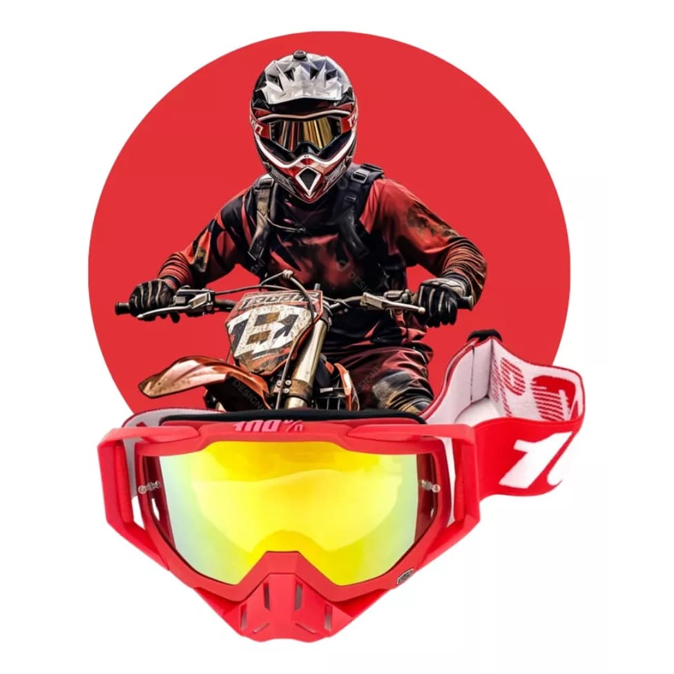 Óculos De Motocross Lente Espelhada Trilha Ciclismo Downhill