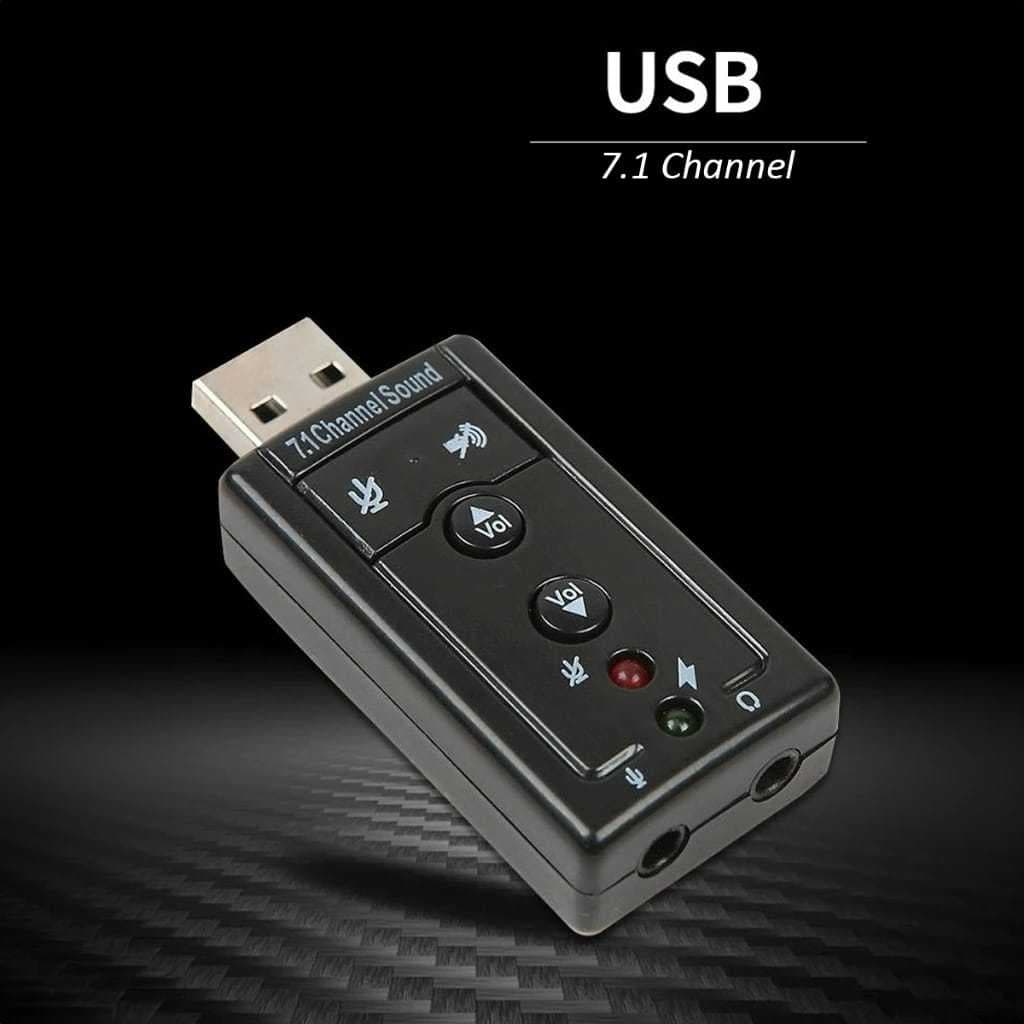 Placa Adaptador De Som Usb 7.1 Canais 3d Adaptador Audio Pc - Envio Imediato