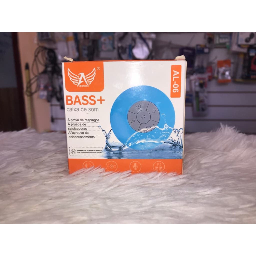 Mini Caixa de Som Prova D Agua para banho Caixinha Banheiro Bluetooth Android E Ios AL-06 da LTMEX