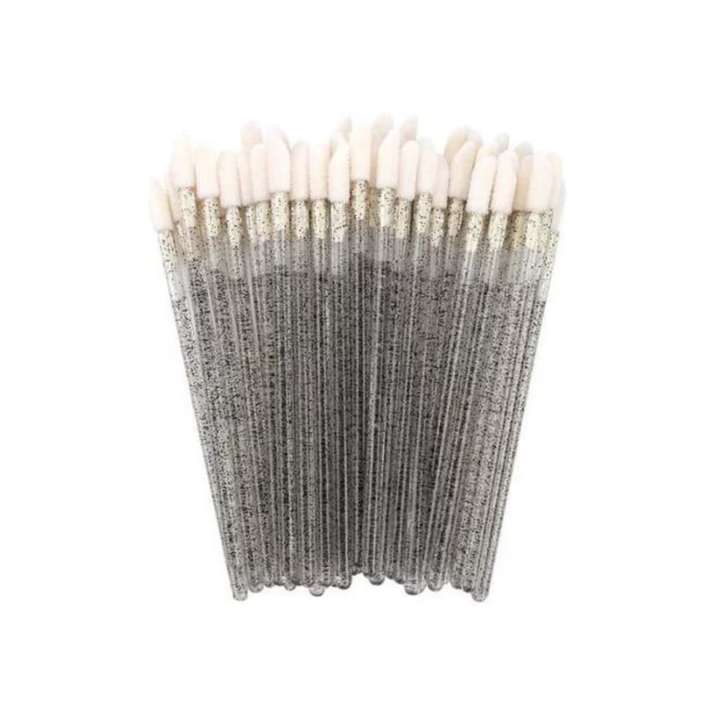 Kit 200-600 pincel aplicador descartável de batom gloss extensão limpeza de cílios Preto ou Rosa