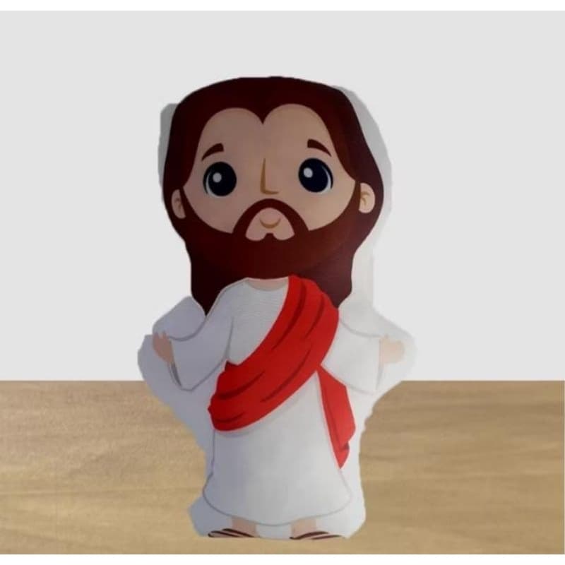 Almofada divertida personalizada, Jesus ressuscitado, Nossa Senhora. Naninha, ou Kit almofada + livrinho no bíblico.