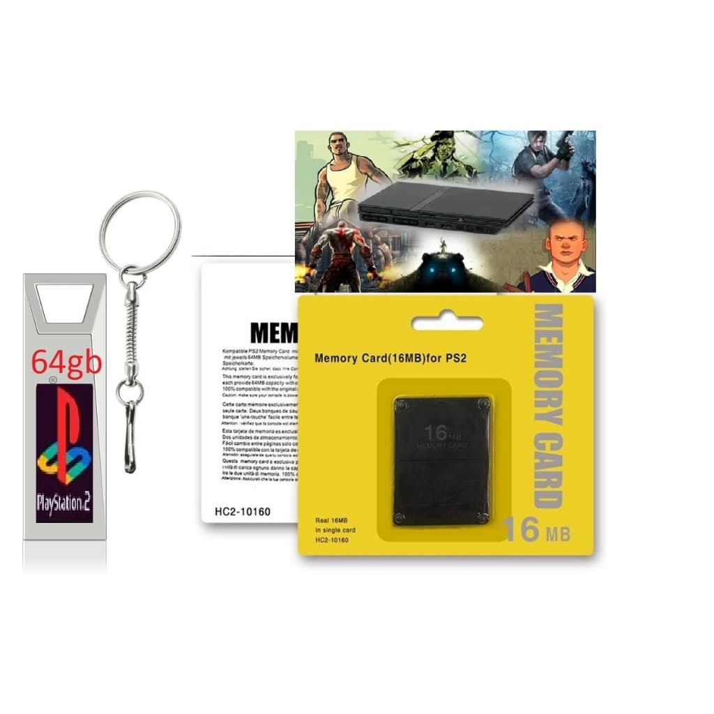 Kit 32gb Completo Para Ps2 Com 1000 Jogos Só Plugar E Jogar