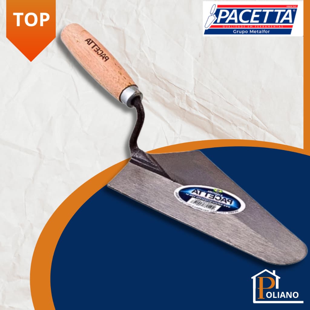 Colher De Pedreiro Pacetta Canto Reto 6''  7"  8"  9"  10" Polegadas Pacetta