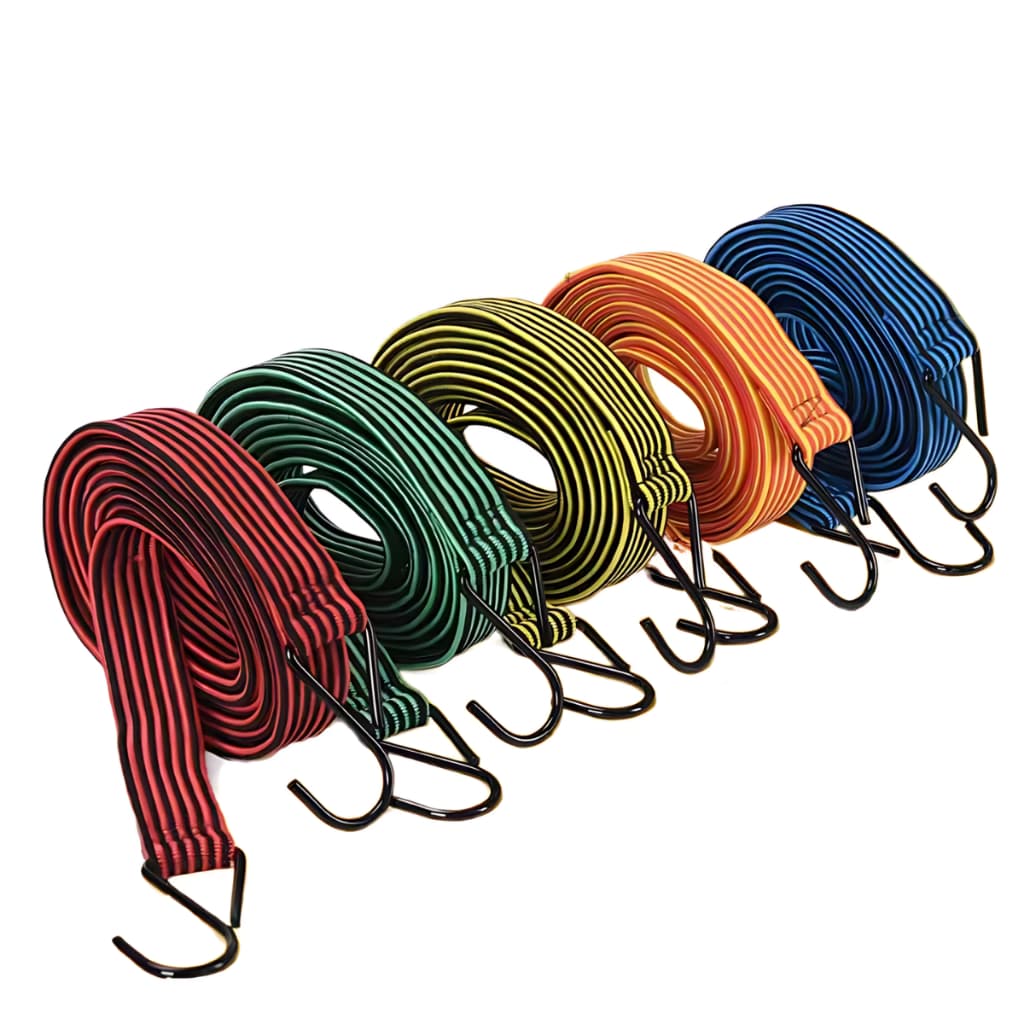 Corda Elástica 2 Metros Extensor Gancho Amarração Alta Resistência Nylon Látex Colorido