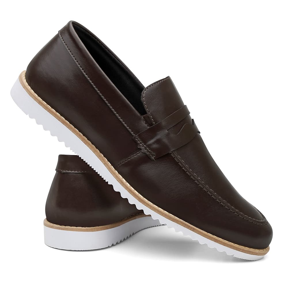 Sapato Masculino Loafer Mocassim Italiano Calce Fácil Elástico Confortável Macio