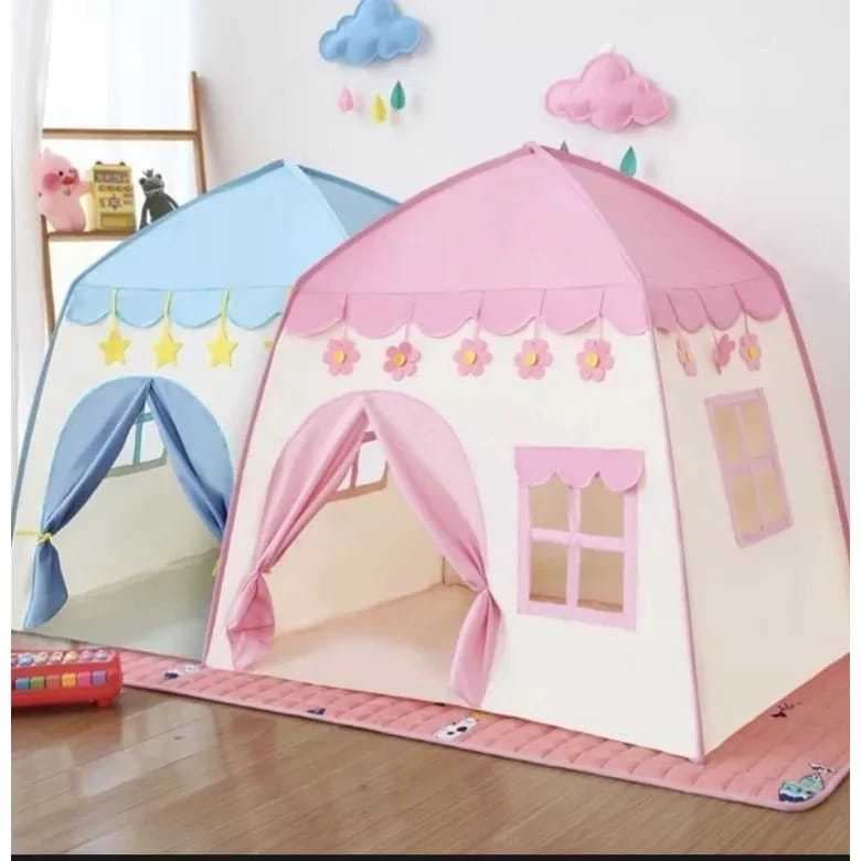 Barraca Tenda cabana casa Infantil Dobrável Castelinho Rosa e Azul