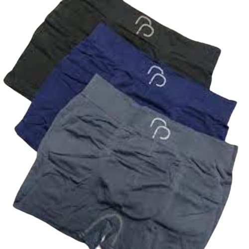 Kit 2 Cuecas Boxer Masculina RP Basic Sem Costura Conforto Lisa Microfibra Poliéster Elastano