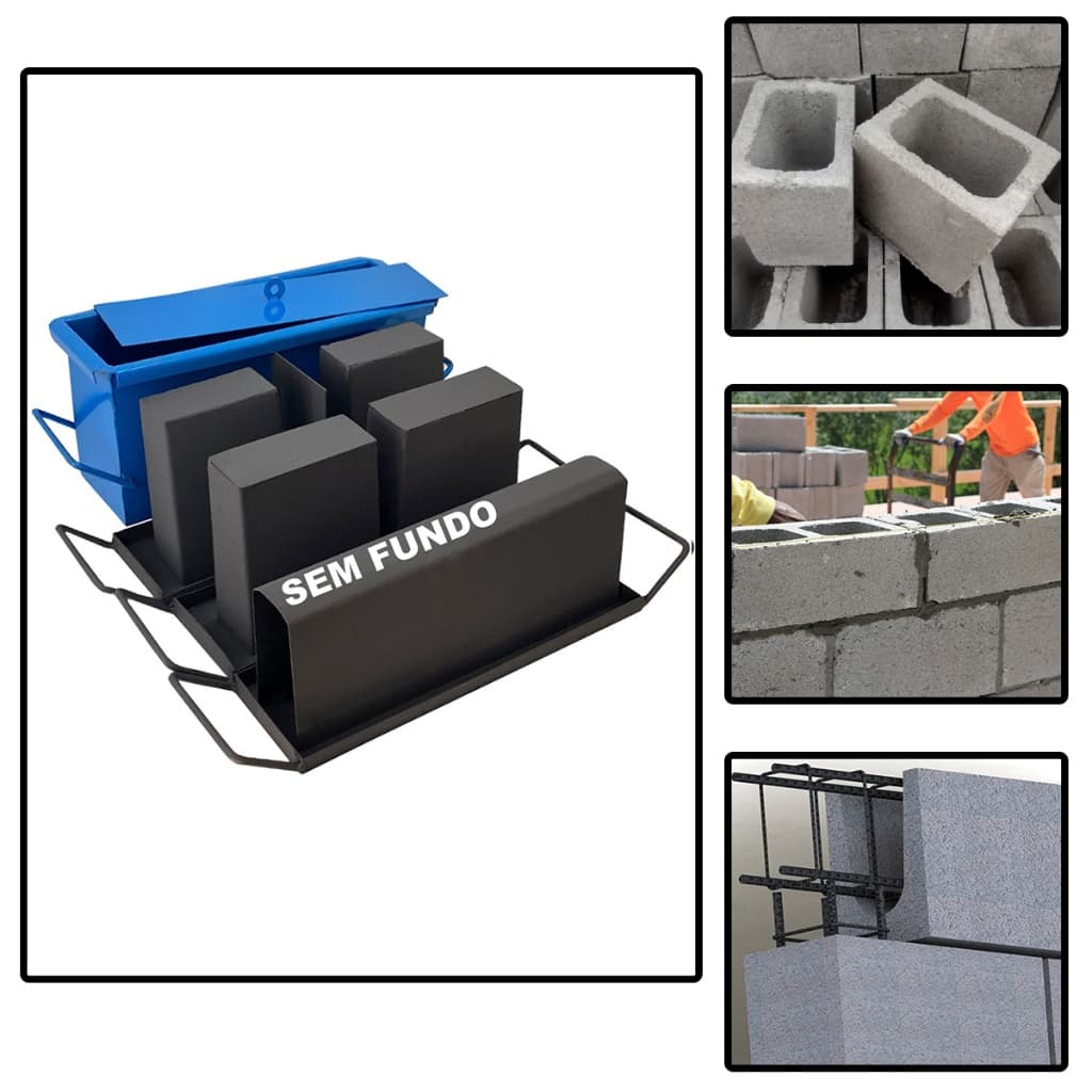 formas para BLOCOS CANALETAS e MEIOS BLOCOS de 12x19x39 S/F