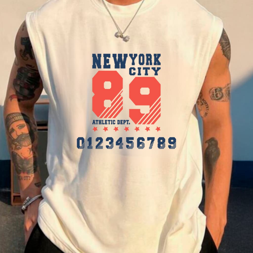 Camiseta Regata Sleeveless Básica Masculina Top Larga Moda Masculina Algodão