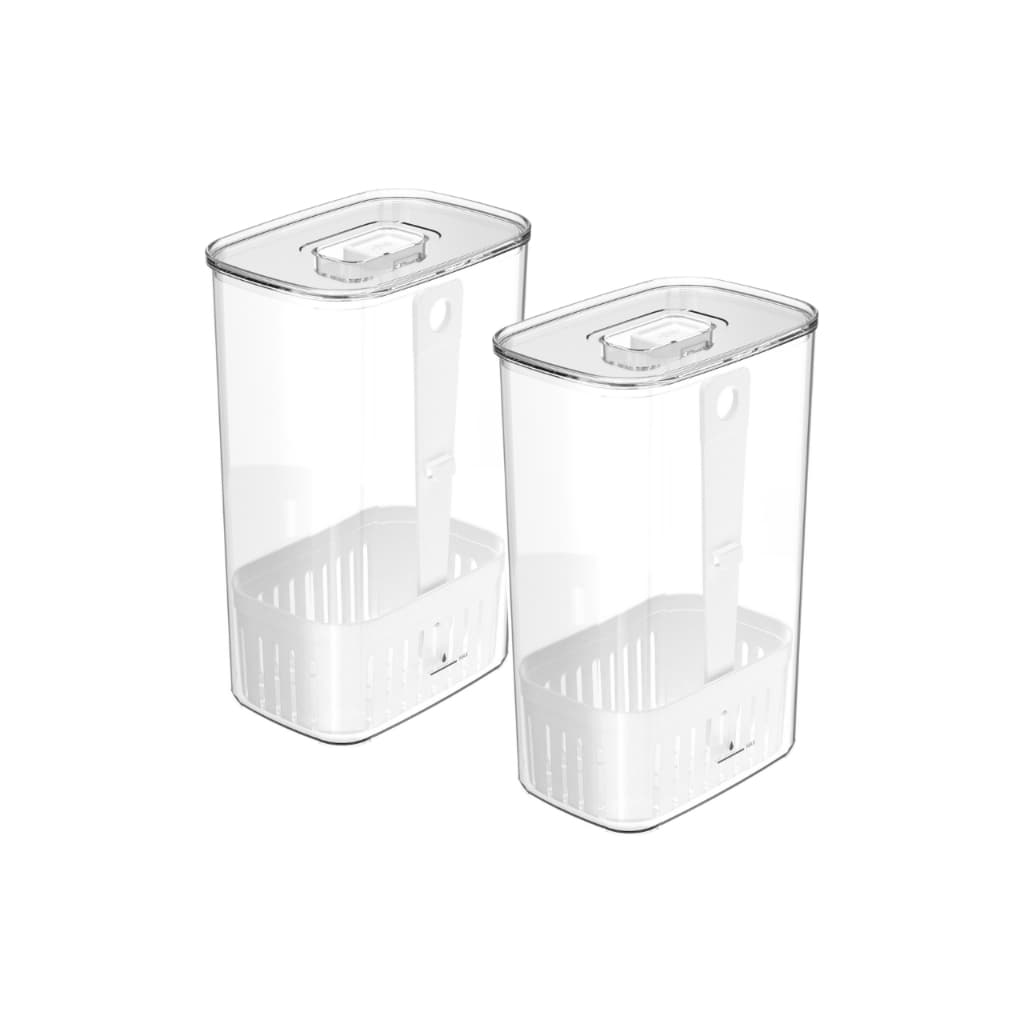 Kit 2 Organizadores de Tempero Geladeira 2,3L Clear Fresh Acrílico OU