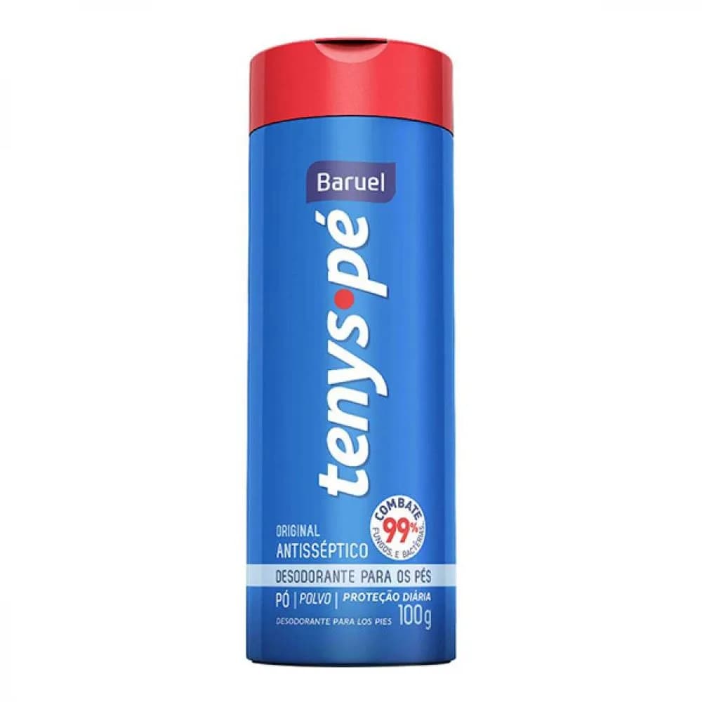 Talcos Tenys-Pé Antisséptico Baruel Pó Original 100g Unidade ou Kit