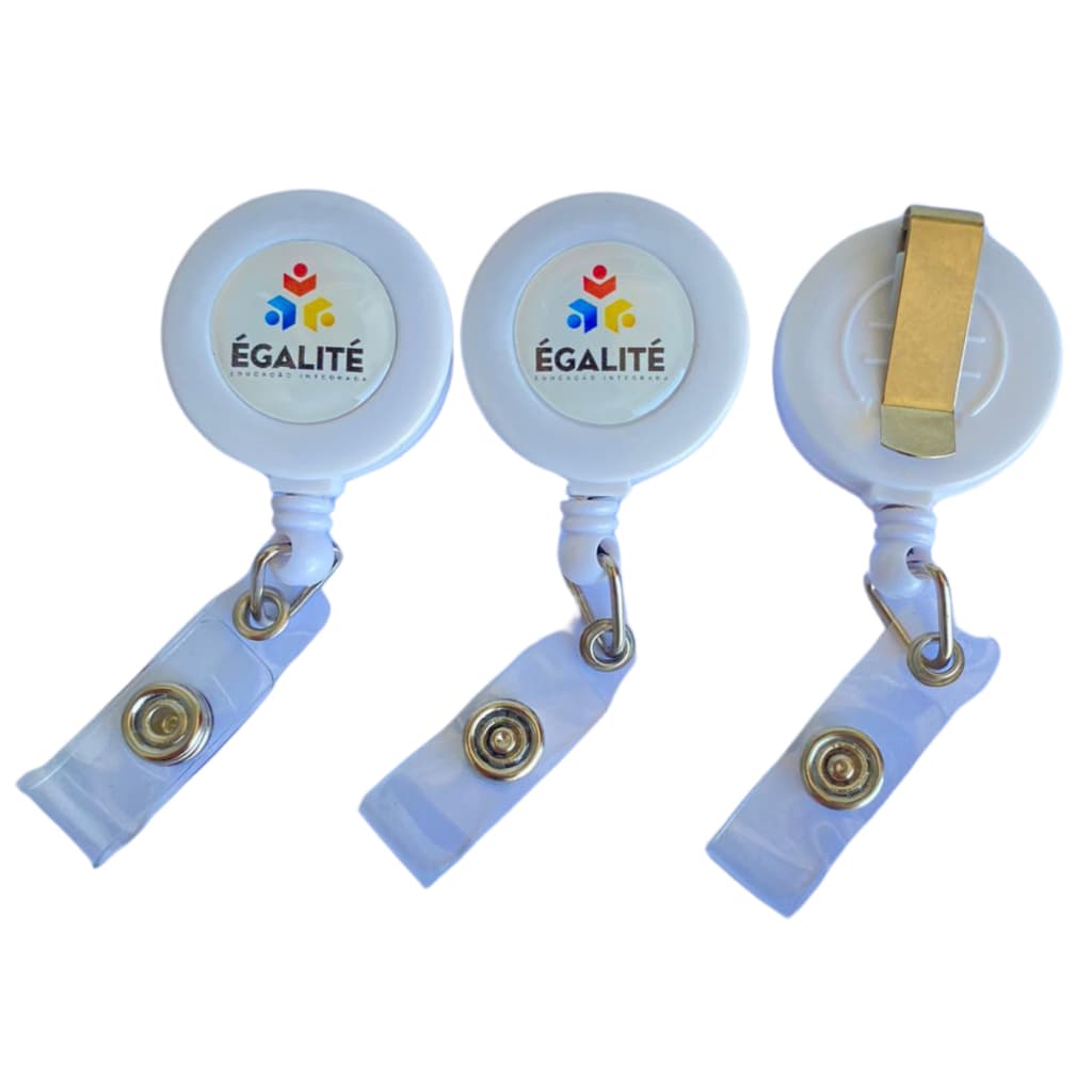 Kit 30 Porta Crachá Roller Clip Personalizados com Cordinha  Ioiô