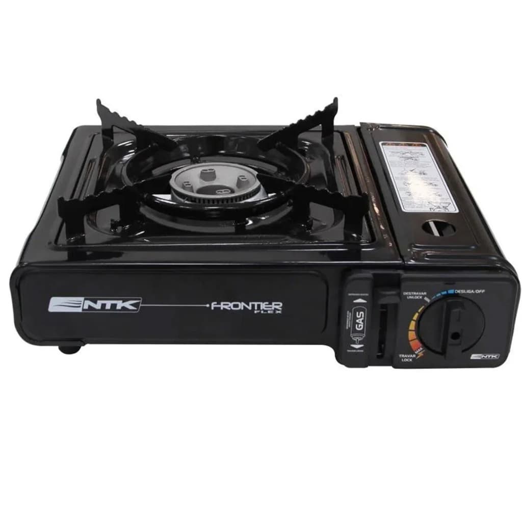 Fogareiro Fogão Camping Pesca Frontier Ntk Nautika Unica Guepardo Preto