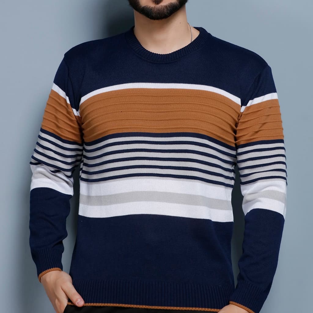 Blusa de Frio Suéter Tricô Masculino Estilo Colorido Importado Inverno