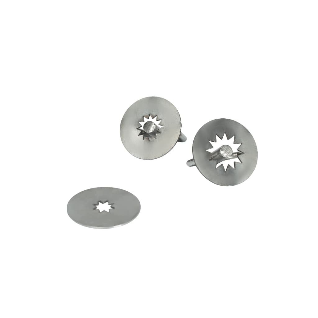 Kit 3 Estrelas Estrelinhas Inox de Churros Espanhol, Tradicional e Palito reposição do copo da Masseira Engrenagem - R2