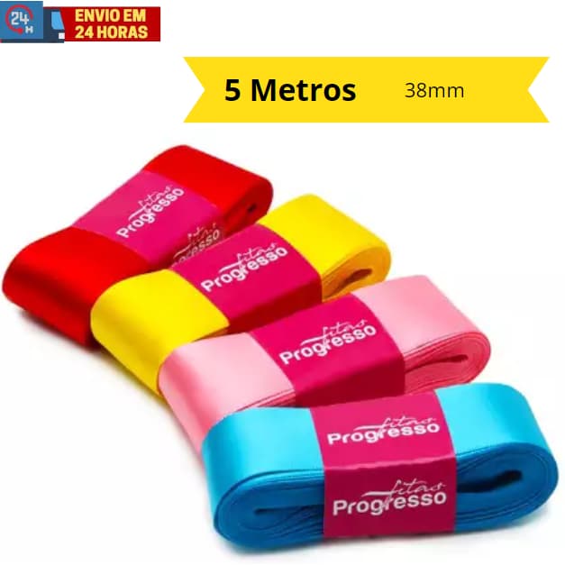 Fita Cetim Nº9 38 mm 5 metros Progresso