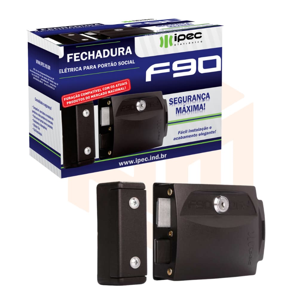 FECHADURA TRAVA ELETRICA PARA PORTÃO SOCIAL F90 IPEC