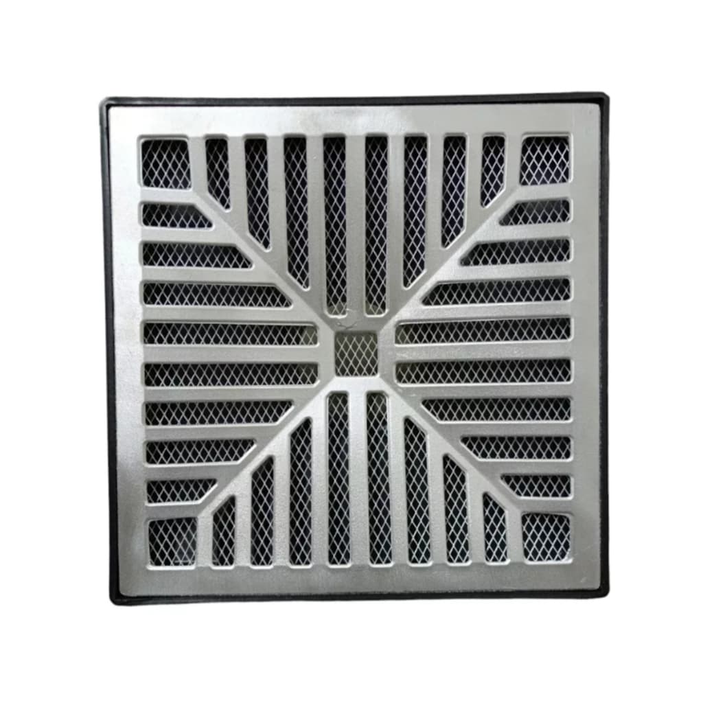 Ralo 30x30 Grelha Alumínio com Tela Anti Inseto , Coletor Saída Baixa 100mm