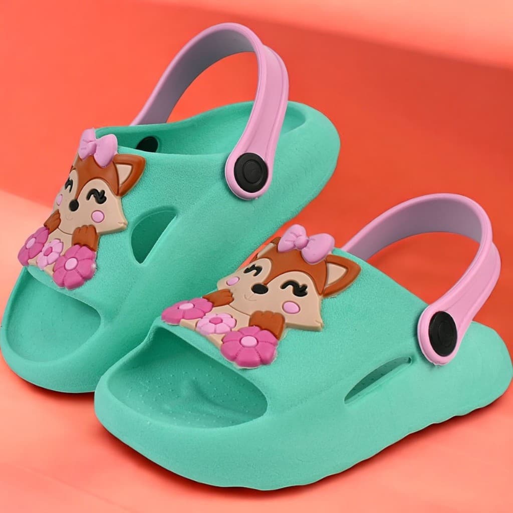 Chinelo Nuvem Infantil Menina Fleca Raposinha Slide Confortável E Leve Sandália Feminina