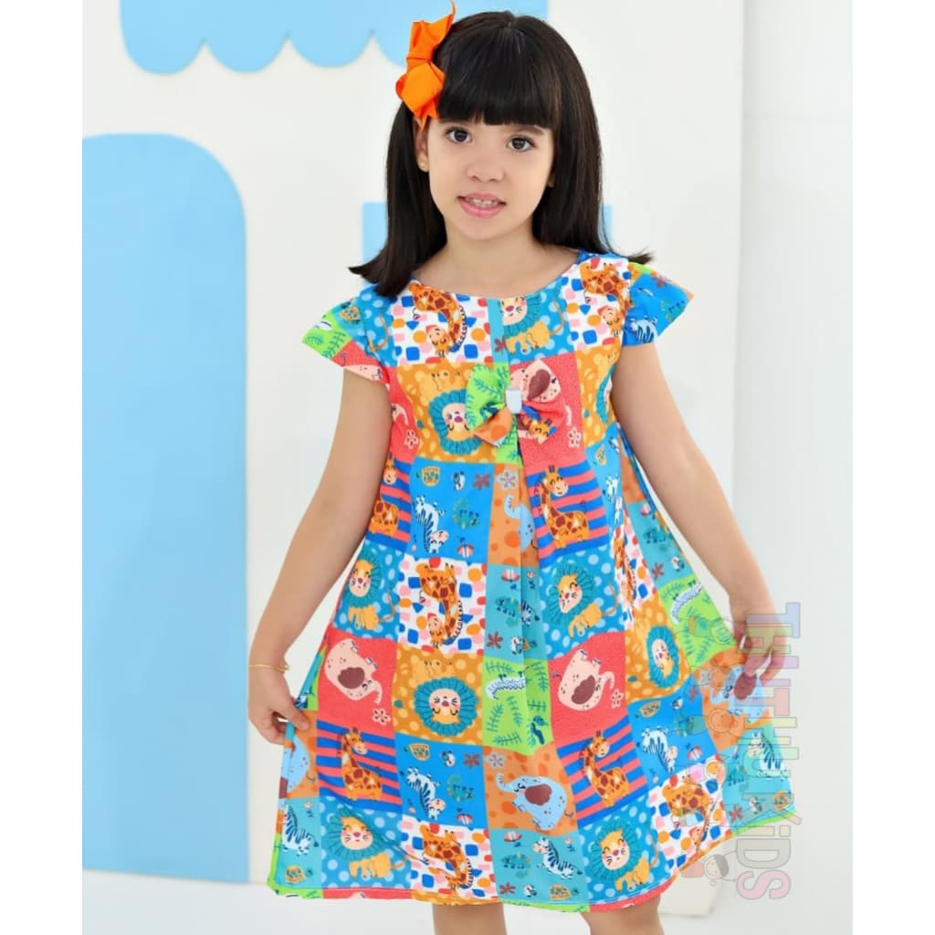 Vestido infantil princesa estampado casual tecido confortável
