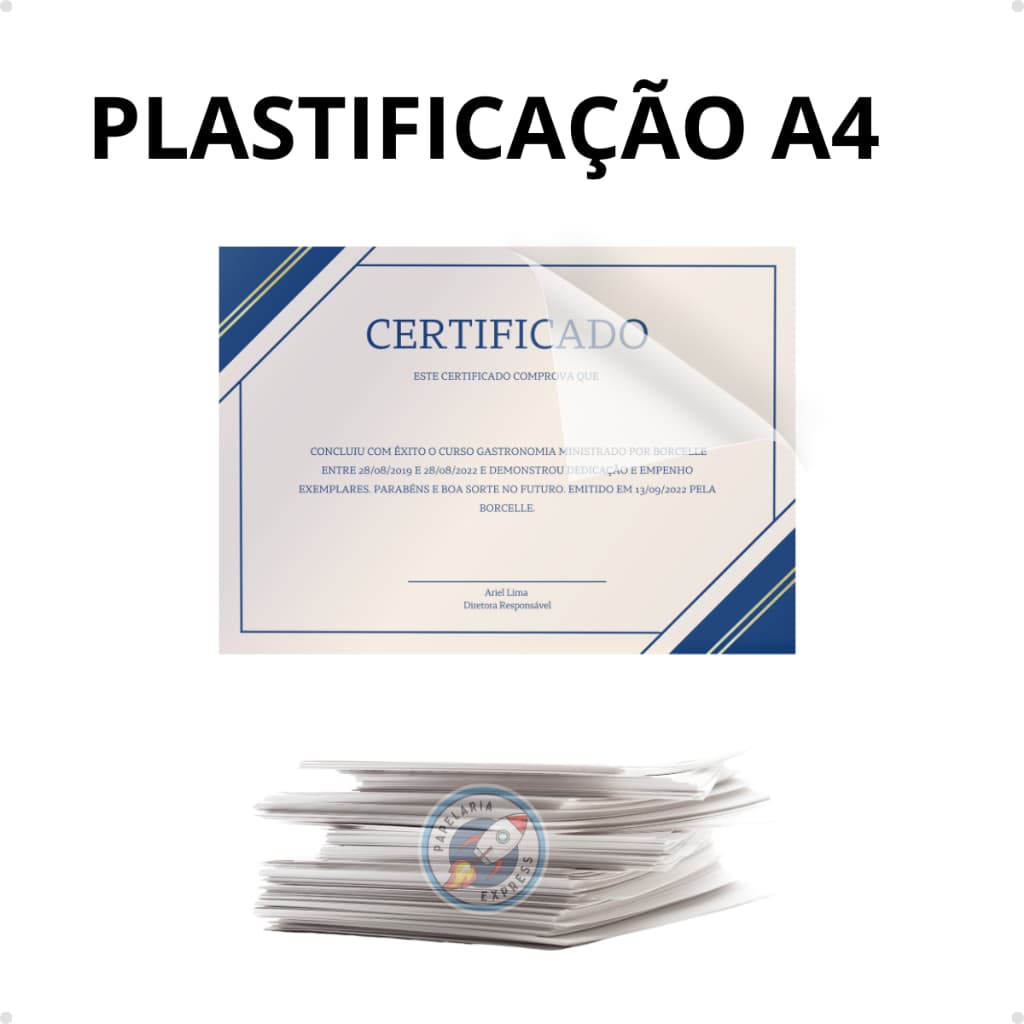 Plástico Para Plastificação A4 220x307 10-50 folhas