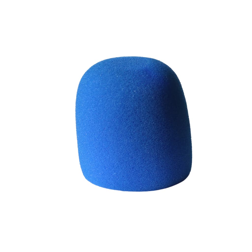 Espuma Azul Protetora Anti Puff p/ Microfones c/ Fio e s/Fio