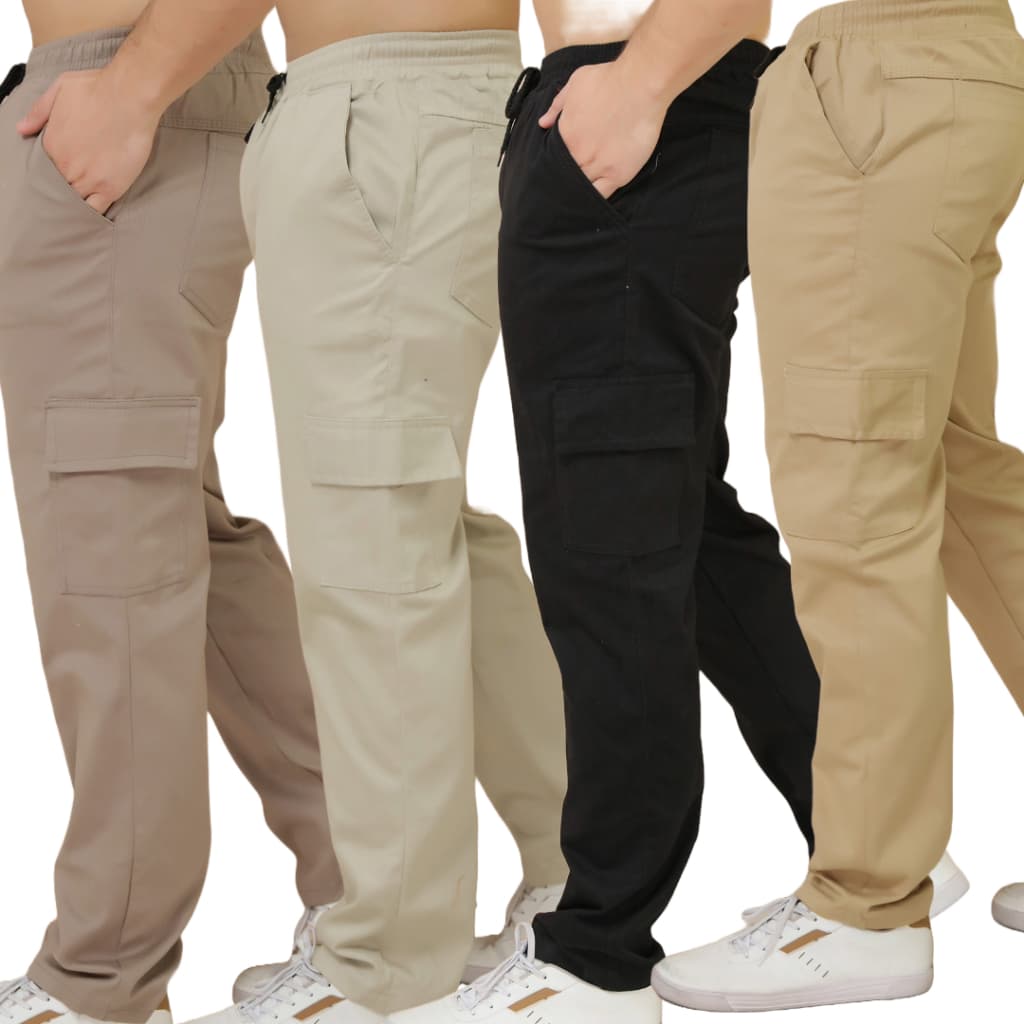 Calça Sarja Cargo, Calça Larga Skate, Calça Unissex