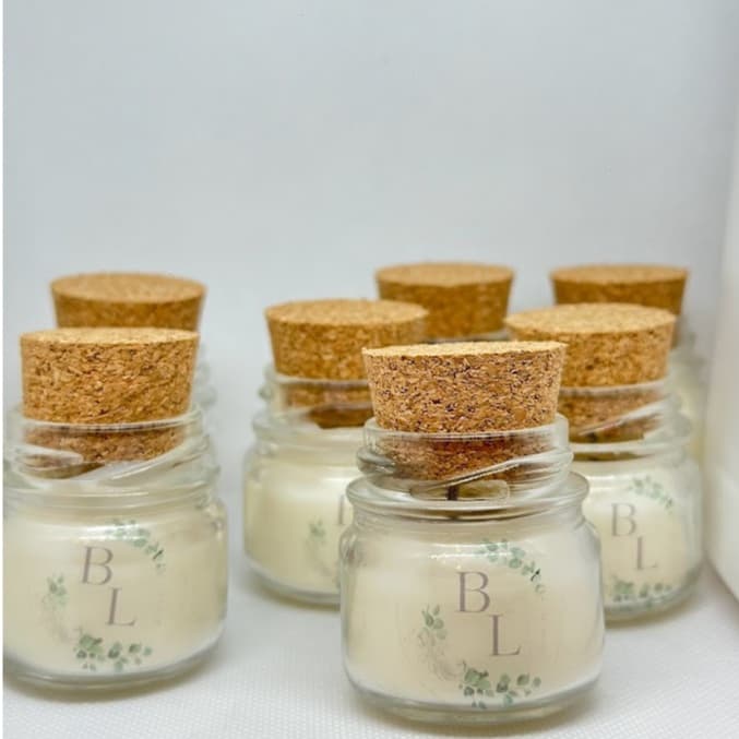 Kit Mini Velas Baby Aromáticas Perfumada 30 Gramas Artesanais Lembrancinha para Batizado e Maternidade