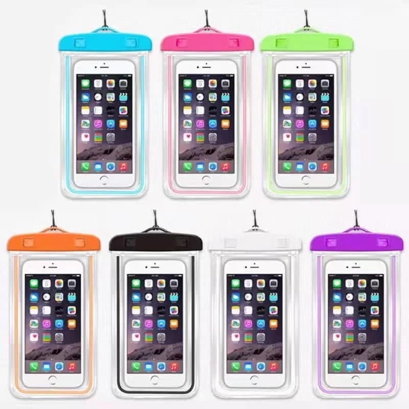 Esportes Ao Ar Livre Telefone Celular Flutuante Em PVC Luminoso Saco À Prova D'água D'água Transparente Capa Protetora
