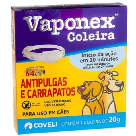 Coleira Antipulgas E Carrapatos Vaponex Coveli - 64cm