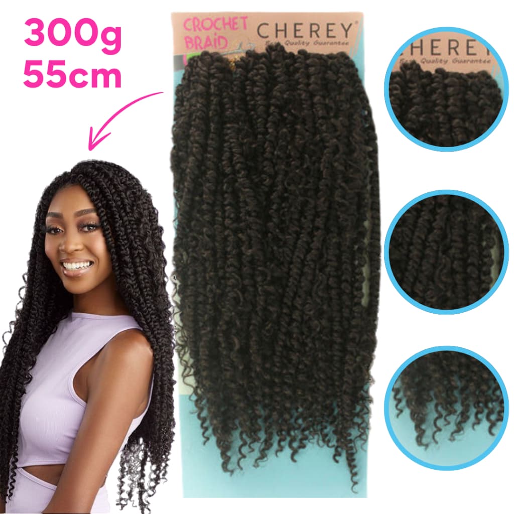 Cabelo Sintético Boho Passion Cherey Cacheado Crochet Braid 55cm 300g Original