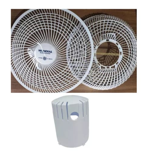 Par de Grades Ventilador Mondial 30cms 40cms + Corpo Traseiro Motor Mondial Original