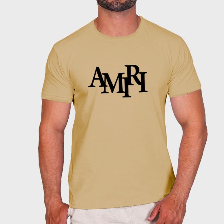 Camiseta Amiri Estampada Escrito 100% Algodão