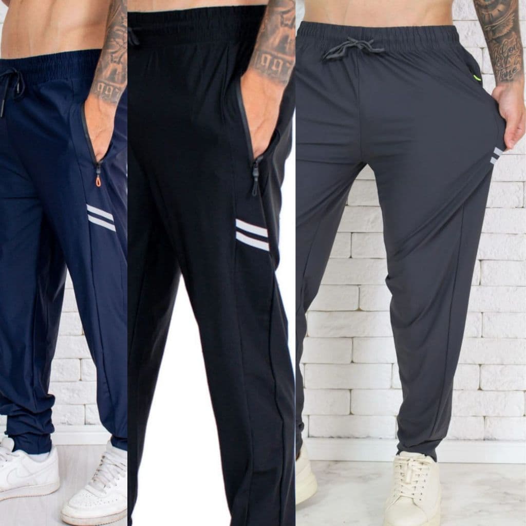 Kit 3 Calças Casual Esportiva Masculina Skinny Confortável Com Elastano
