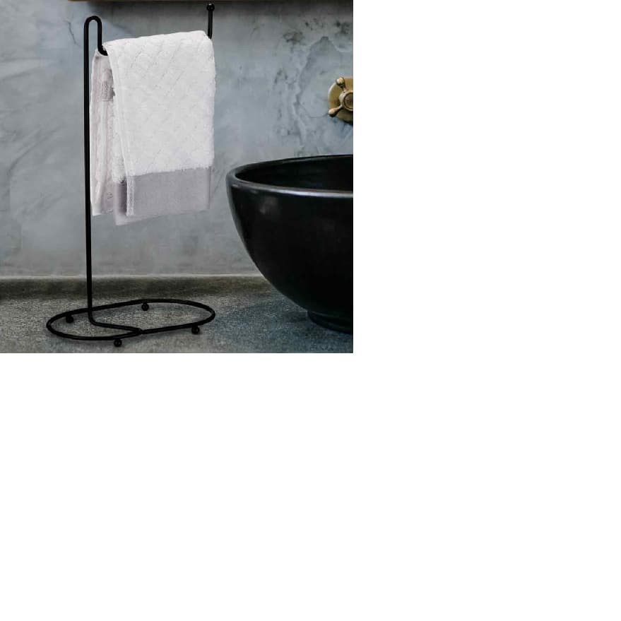 Porta Toalha Mãos Bancada Pia Lavabo Banheiro Preto